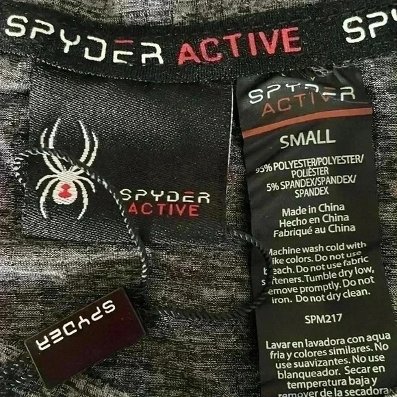 Spyder Men’s Textured Lightweight Knit T-Shirt Short Sleeve Grey Size Small NWT - Picture 4 of 7